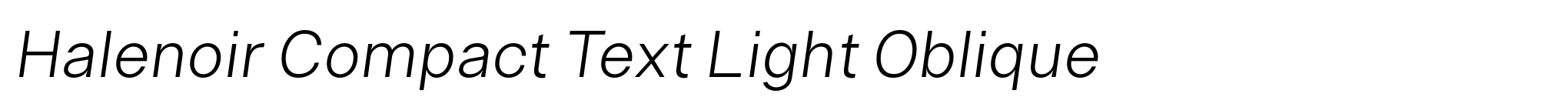 Halenoir Compact Text Light Oblique image